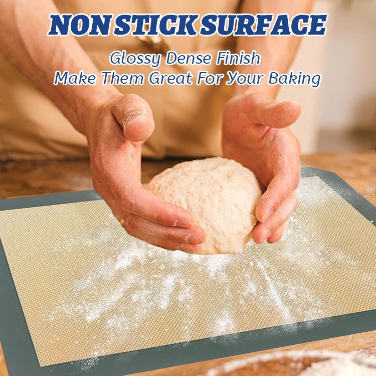 OBJ Can Customize Thickened Food Grade Silicone Kneading Baking Mat Non-slip Non-stick Rolling Mat Oven Mat Kneading