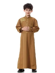 MXCHAN Robes for Muslim Arab middle eastern teenage boys arab thobe abaya kids islamic clothing