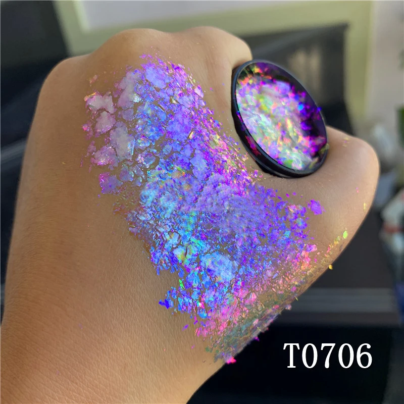 Wholesale Chameleon Loose Eyeshadow Glitter 7 Colors Private Label Loose Duochrome Pigment Eyeshadow