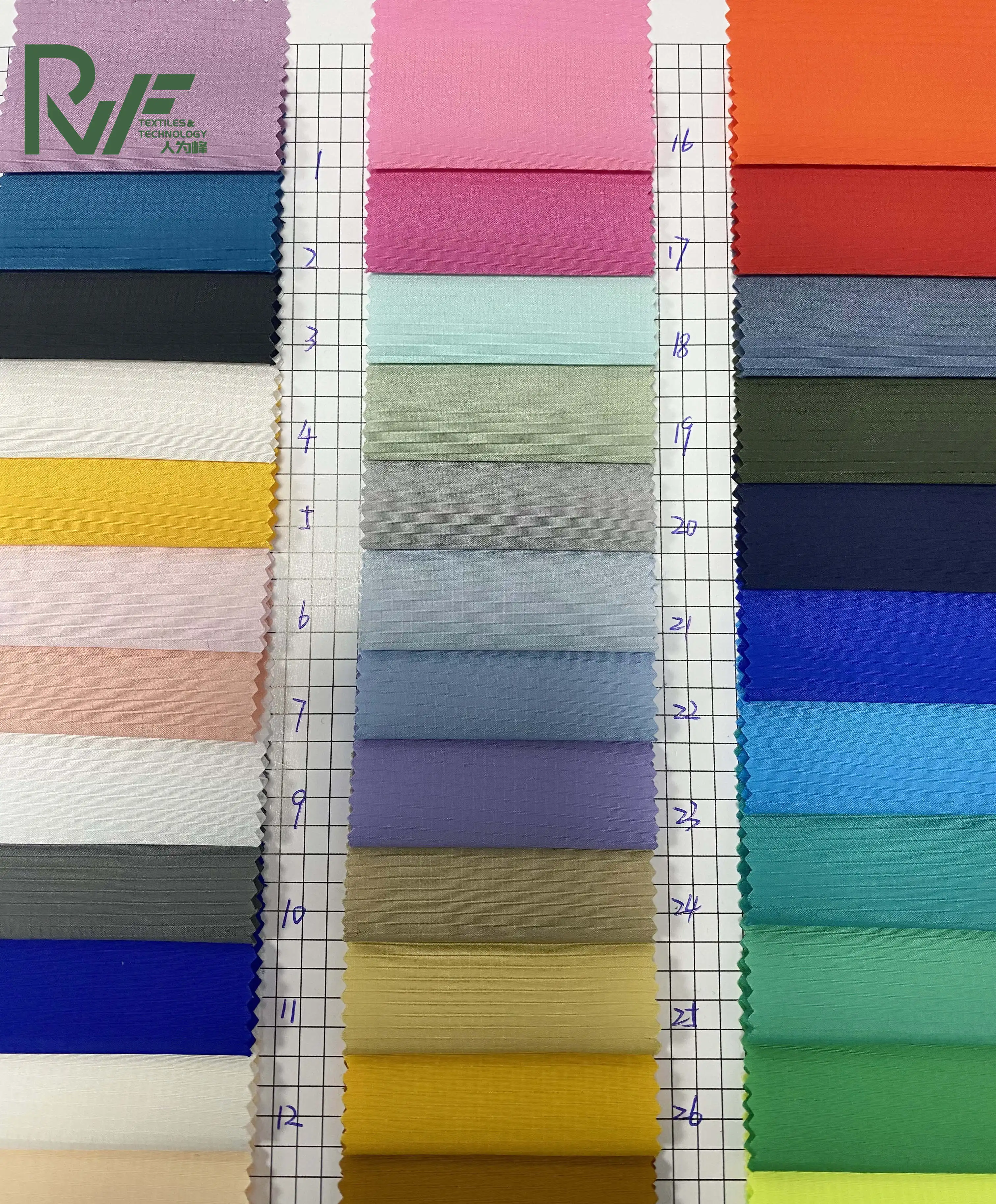 Hot Sale  Waterproof Polyester Fabric For Jacket 0.3 Ribstop Jacquard Pongee