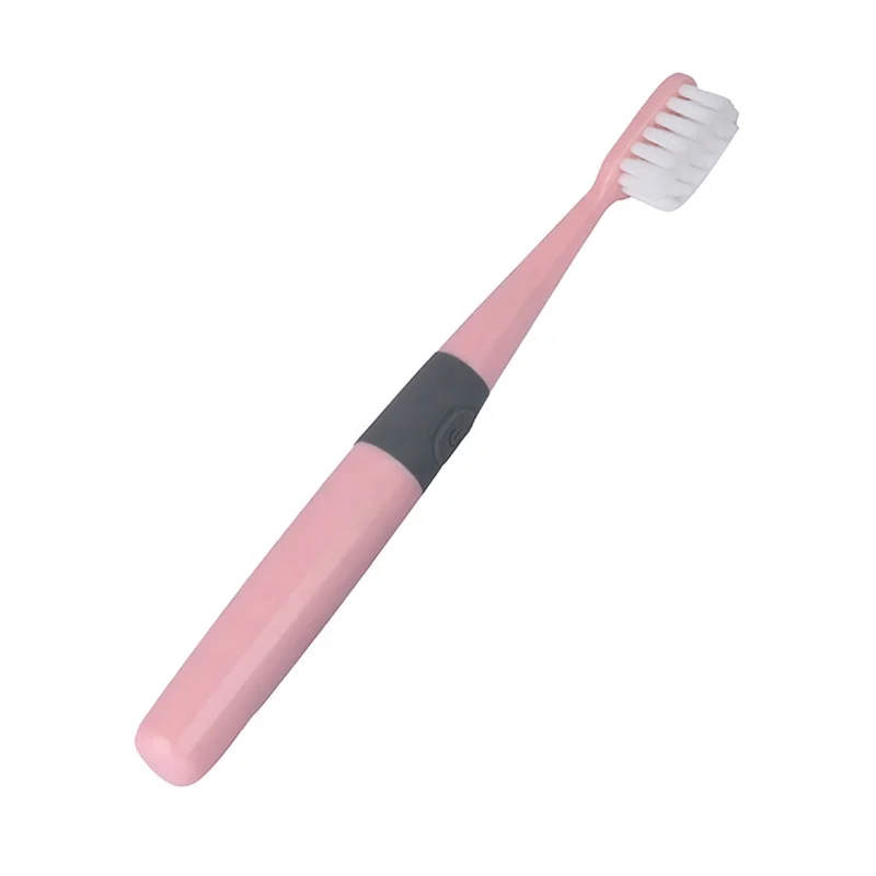 New IPX7 Waterproof Not Replaceable Adults Smart AA Battery Powered Vibrating Toothbrush for Travel