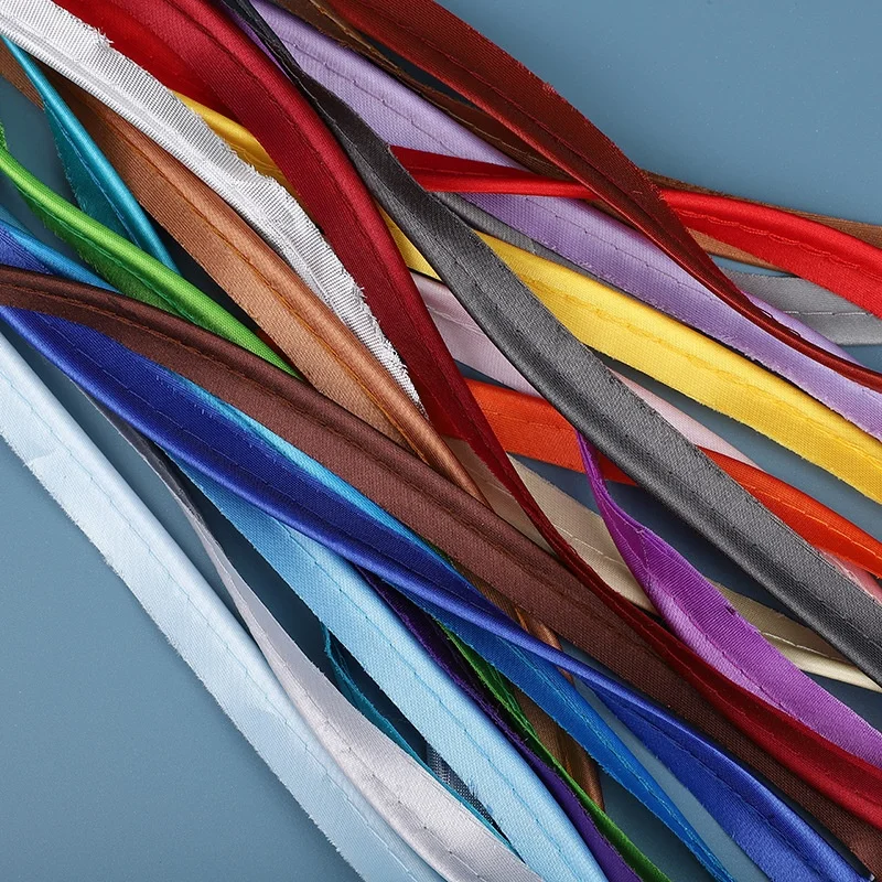 Однотонный полиэфирный атласный шнур, 1,25 см, для одежды и сумок