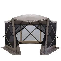 Easy Pop Up Screen Gazebo Portable Waterproof Garden Outdoor 8 Person Portable Gazebo Screen Tent Sun Shelter with Mesh Windows