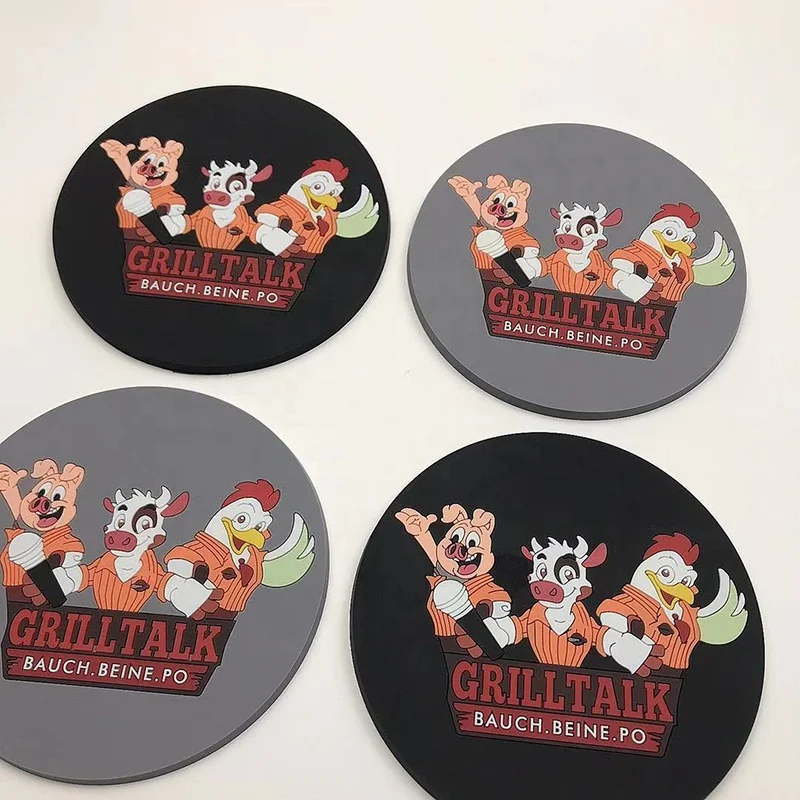 Бесплатный образец, стеклянная чашка для напитков из мягкой резины, Силиконовые тиснения и тиснение, рекламные подарки