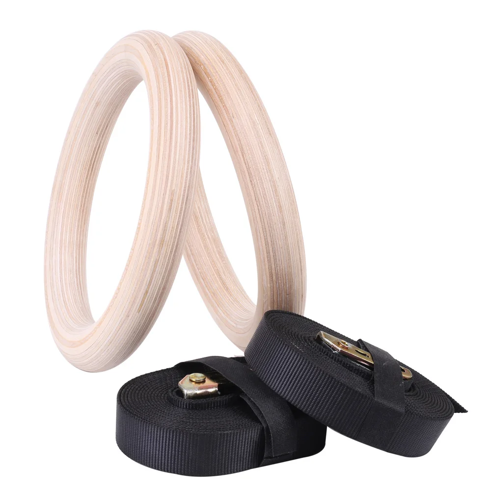 Wooden Gymnastic Rings For workout fitness ring power training