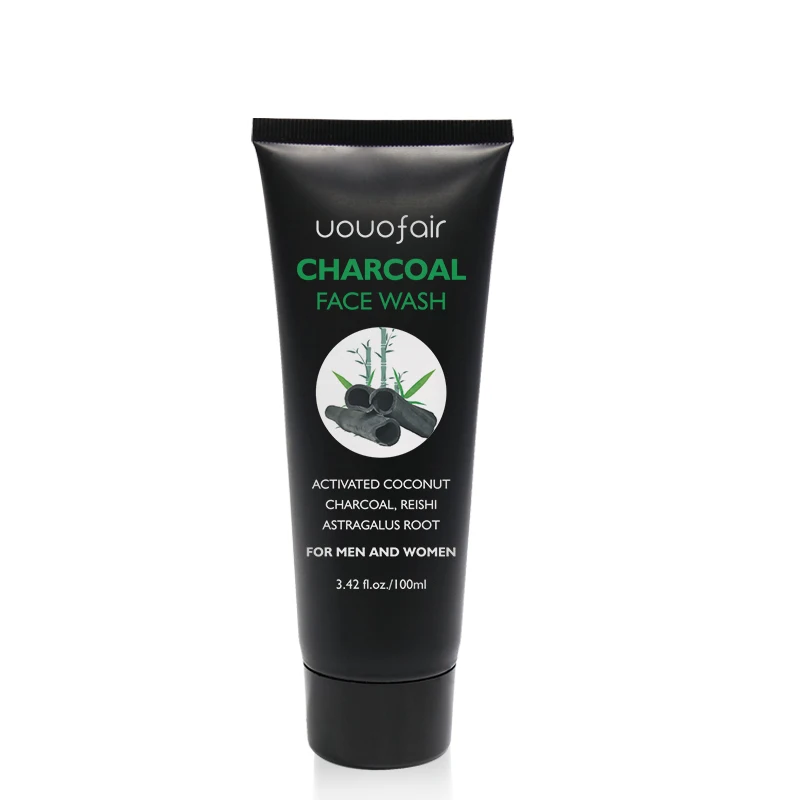 Foaming Vegan Charcoal (new) Facial Deep Cleanser Bamboo Charcoal Cleanser Pore Purifying Foam Cleanser For Face
