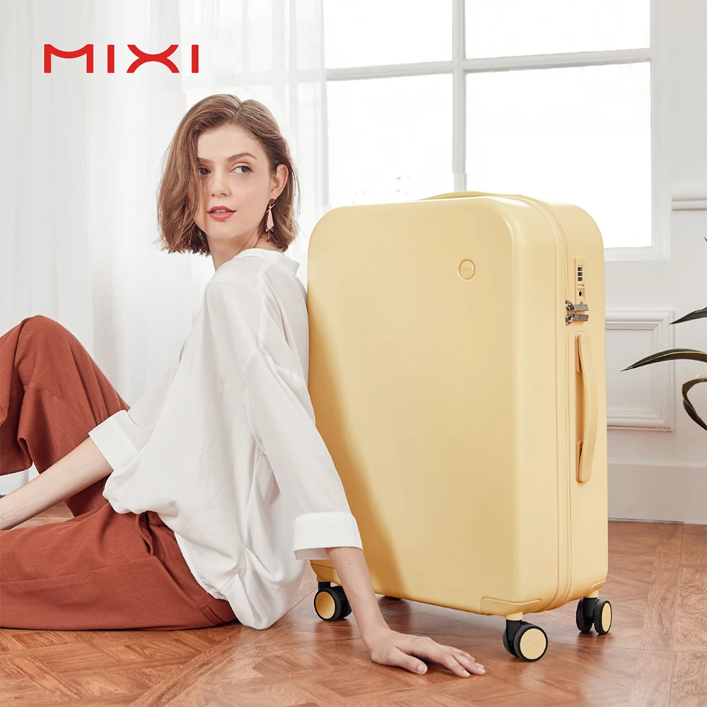 Mixi Custom Travel Trolley Carry On Suitcase Universal Spinner Wheels Rolling Smart TSA Lock PC Luggage Suitcase