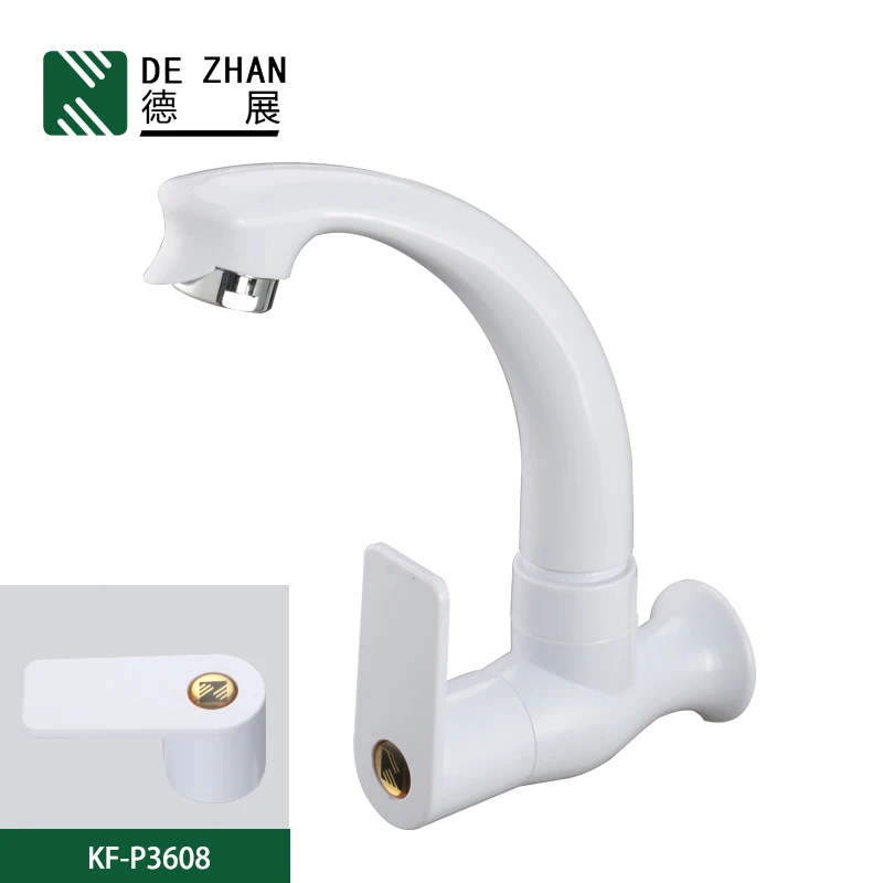 Single Lever Chrome Sink Faucet Cold Water Kitchen Tap Supplier Wall Mounted Modern China CLASSIC Contemporary ABS Plastic G1/2