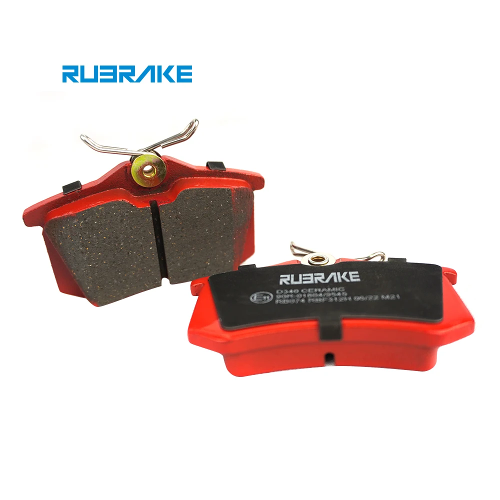 RUBRAKE China factory supply wholesale D340 OEM auto part ceramic brake pads for hyundai