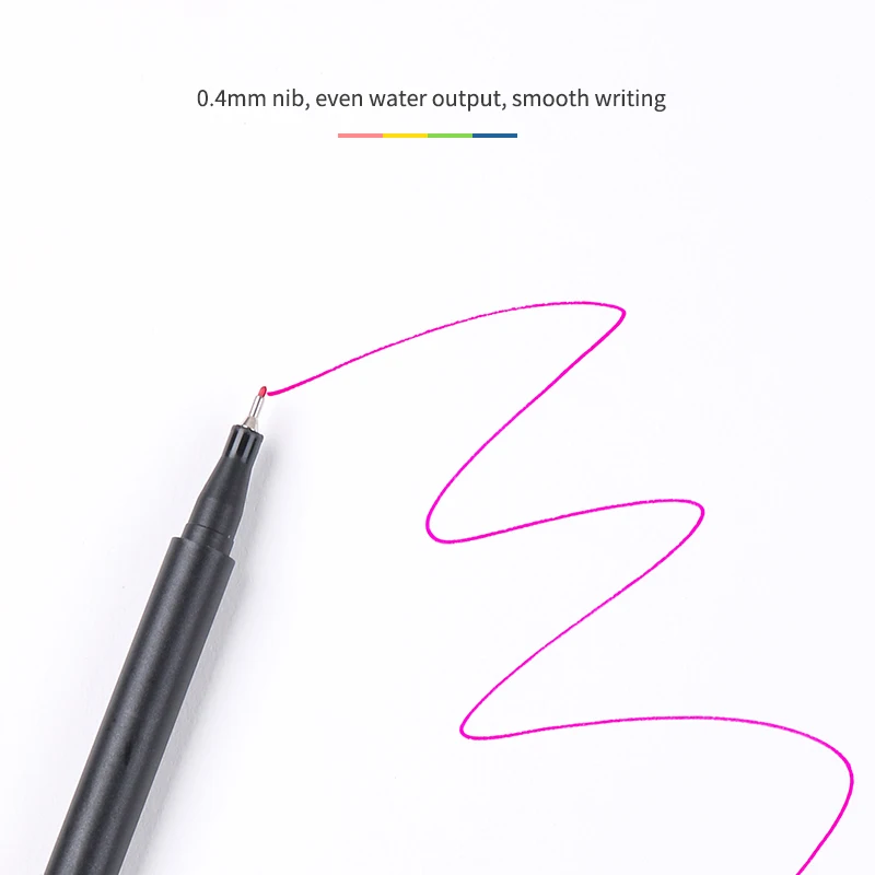 Giorgione Custom 0.4 mm Head Colorful Drawing Fineliner Color Pen 48 Colors Fine Point Marker Pen Set For Students