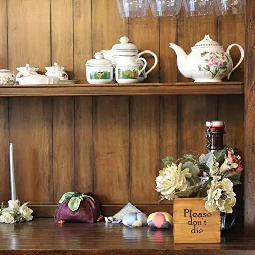 JUNJI Wooden Flower Pot Planter Flower Pot Designed for Outdoor & Indoor Home Decor Wooden Planter