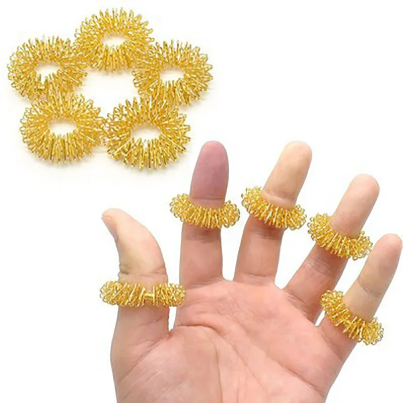 Spiky Sensory Finger Rings Antistress Toy Fidget Ring For Kids Adult School Classroom Office Autism Quiet Fidgit Toy