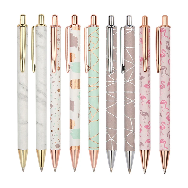 Novelty personalized brand fancy fashion coloful cheap promotional gift metal ballpoint pen