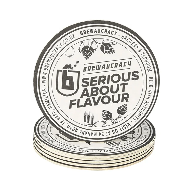 Customized various printing patterns of different materials of paper coaster absorbent paper coaster