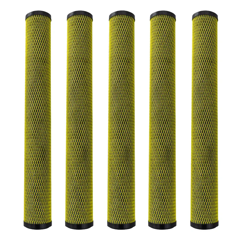 CE Food Grade Carbon Fiber Filter Cartridge Yellow Mesh Carbon Fiber Composite Filters Cartridges High Efficiency Activated Carbon