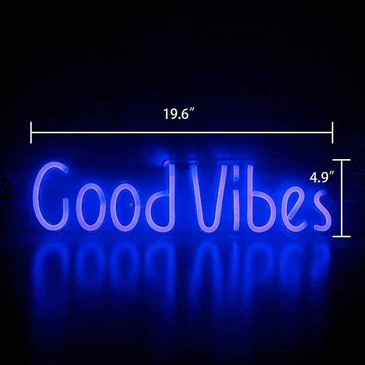 Dropshipping Light Led Custom USB Decoration Light Game Room Gaming Design Personalized Truck Cave 3D Words Good Vibes Neon Sign