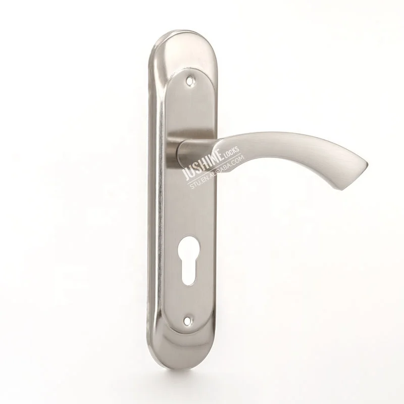 STU Classic 58MM 85MM Door Handle on Plank Matte Chrome Color Designer Door Handle Lock