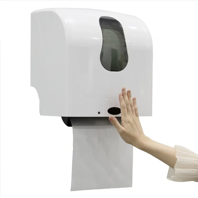 Automatic Touchless Sensor Jumbo Roll Hand Tissue Paper Towel Dispenser with Big Visual Window for Paper Roll with Perforation