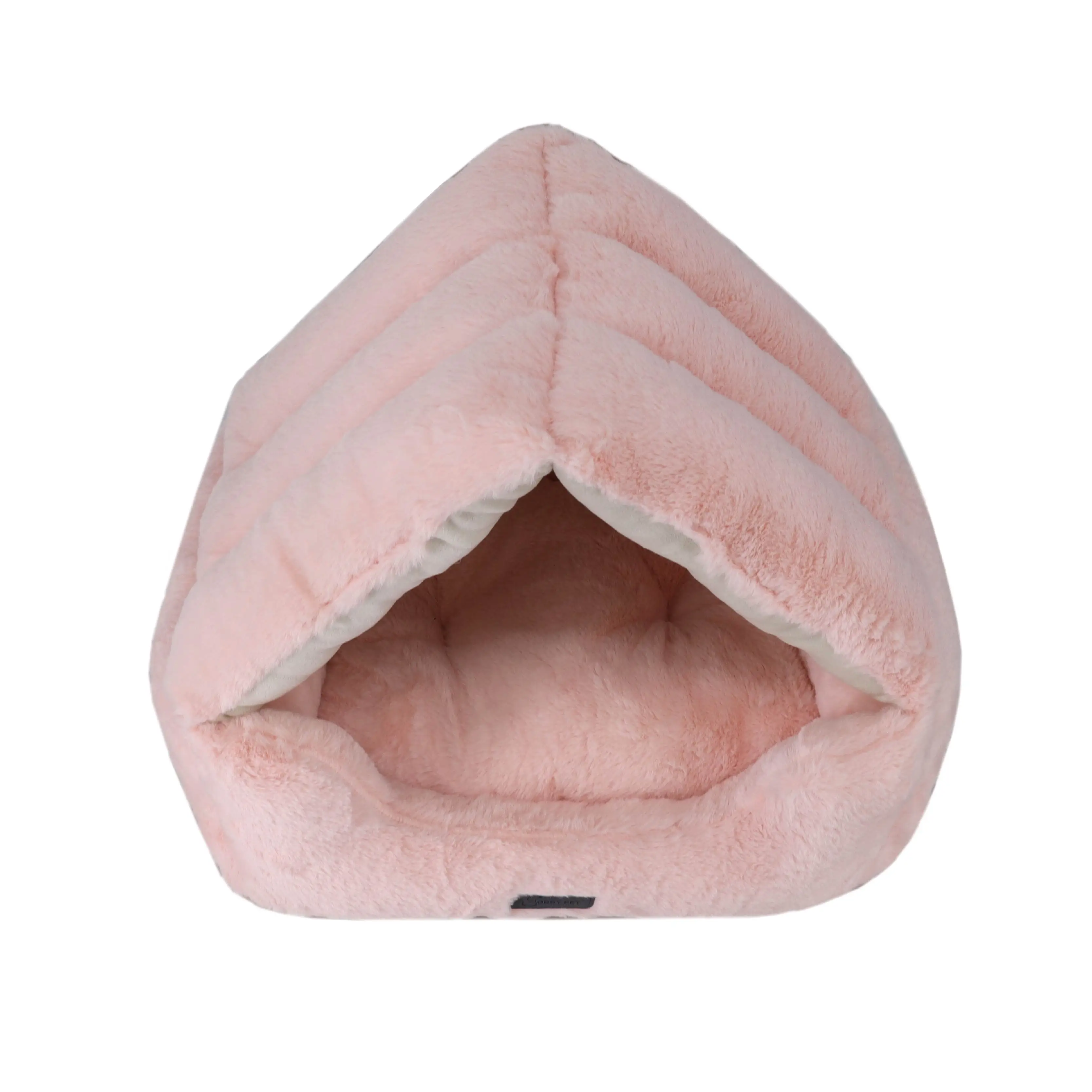 Cat hide cat cave faux rabbit fur dog bed cozy calming plush dog bed luxury cat bed