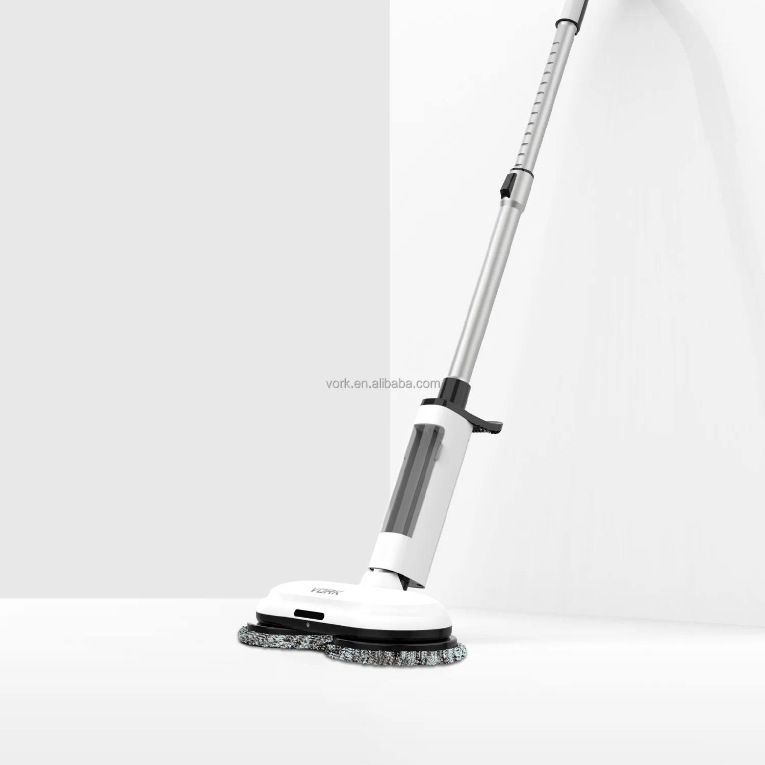 Dual-Motor Floor Cleaner Machine with Water Spray Cordless Electric Spin Mop with 330ml Water Tank and Battery Detachable