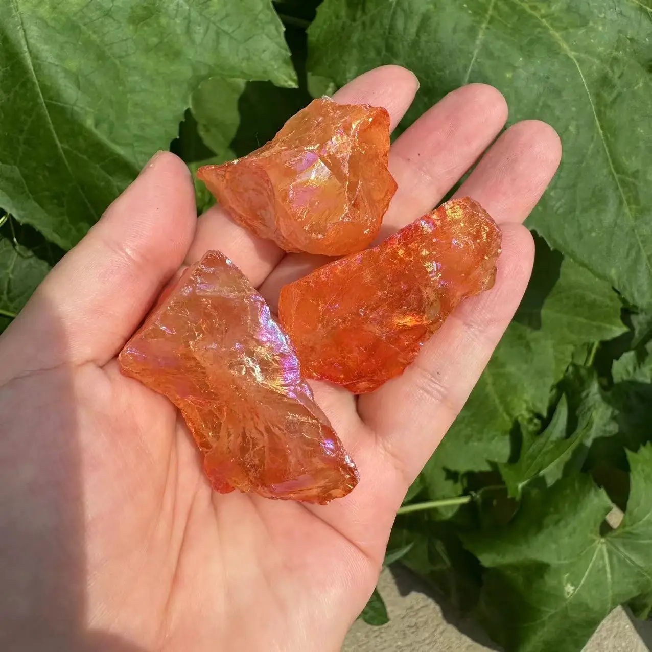 Wholesale Natural Aura Quartz Crystal Specimen Raw healing gemstones Rough semiprecious crystal stone aura clear raw stones