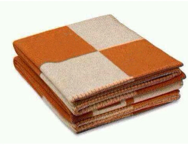 OEM customized letter wool blanket thickened in winter warm nap office luxury blanket