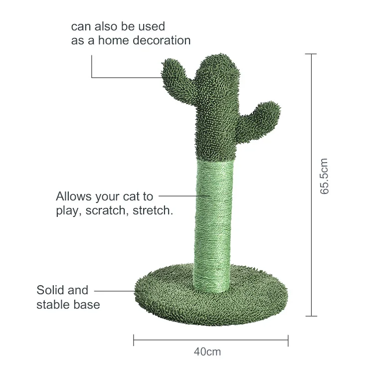 
Hot Selling Good Quality Toweling Green Cactus Shape Pet Scratching Tree,Cactus Shape Cat Tree 
