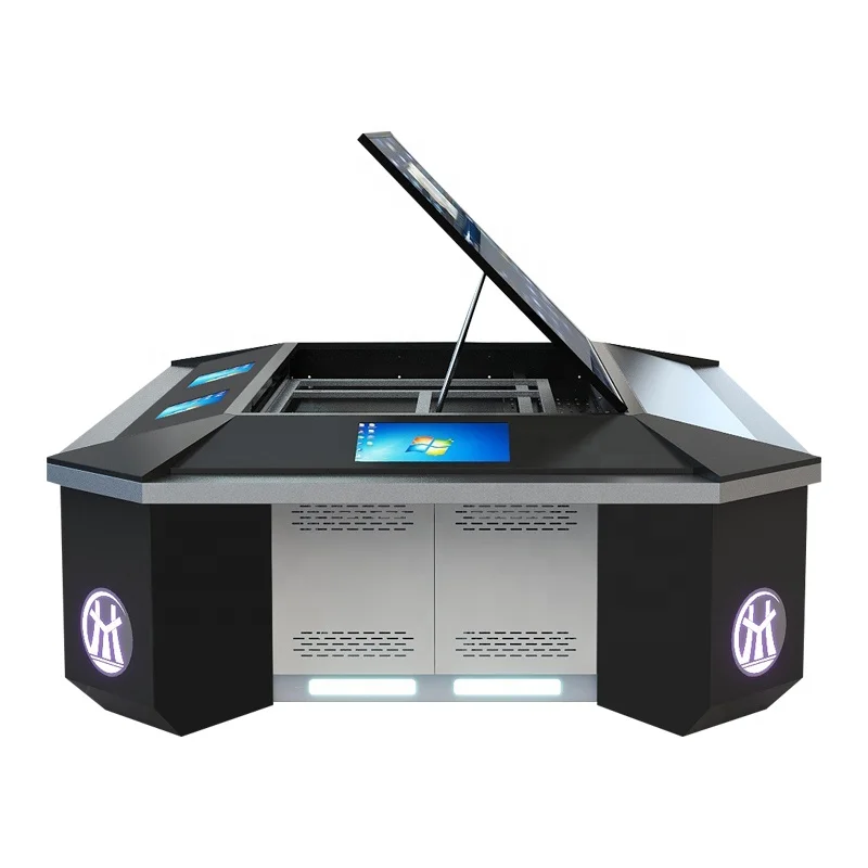 Железный пульт дистанционного управления электронный дисплей с двойным управлением рамка большой экран консоль для бизнес-центра металлический машинный стол