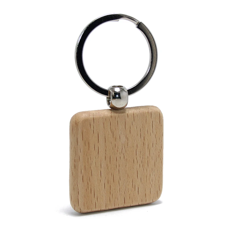 
Wholesale Promotional Custom Wood Keyholder Square Shape Latest Fashion Type Laser Printing OEM Souvenir Gift 