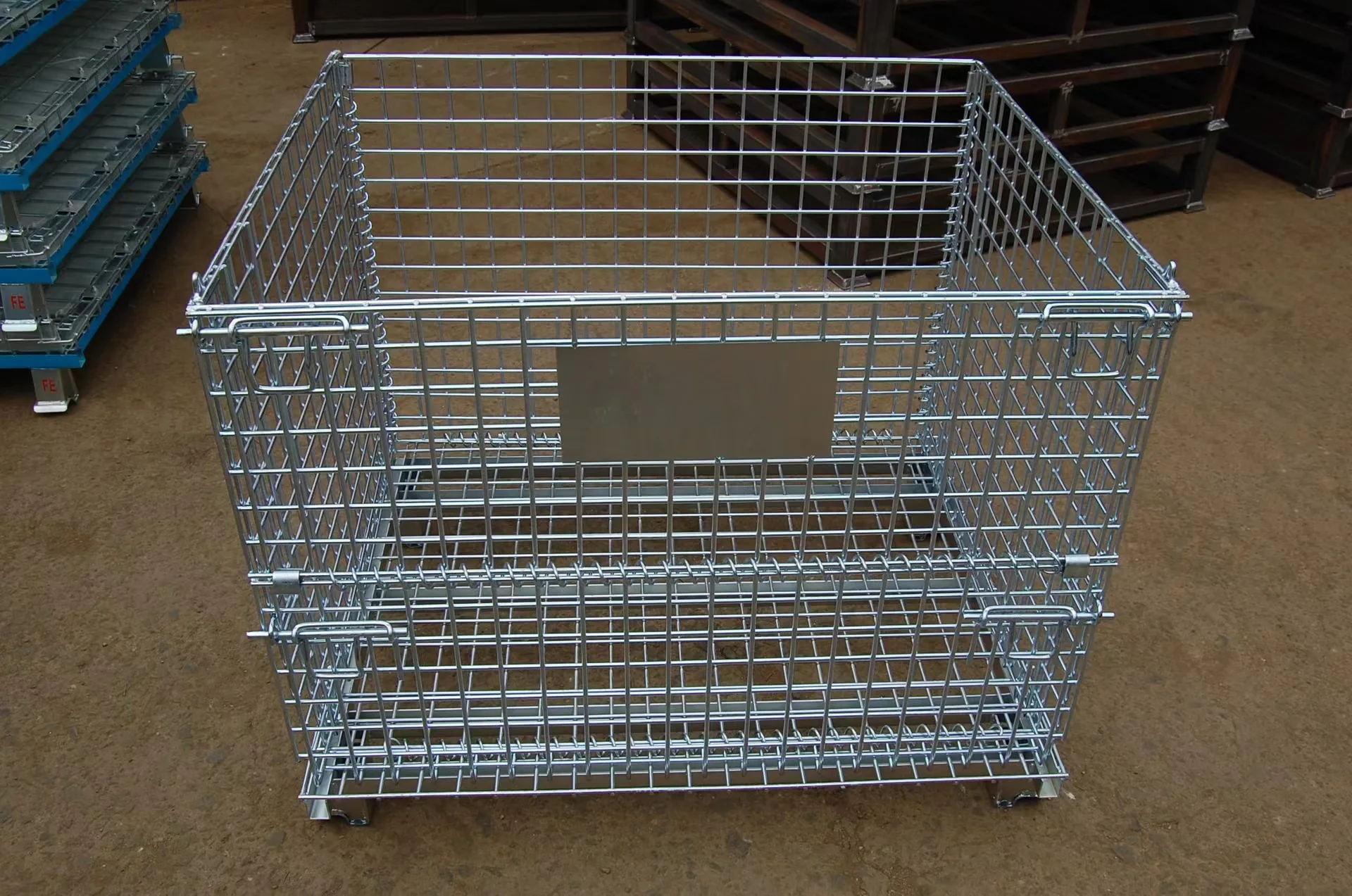Factory sell  Different  size  galvanized  heavy duty Collapsible Wire Container Storage Wire Cage for Turnover of goods
