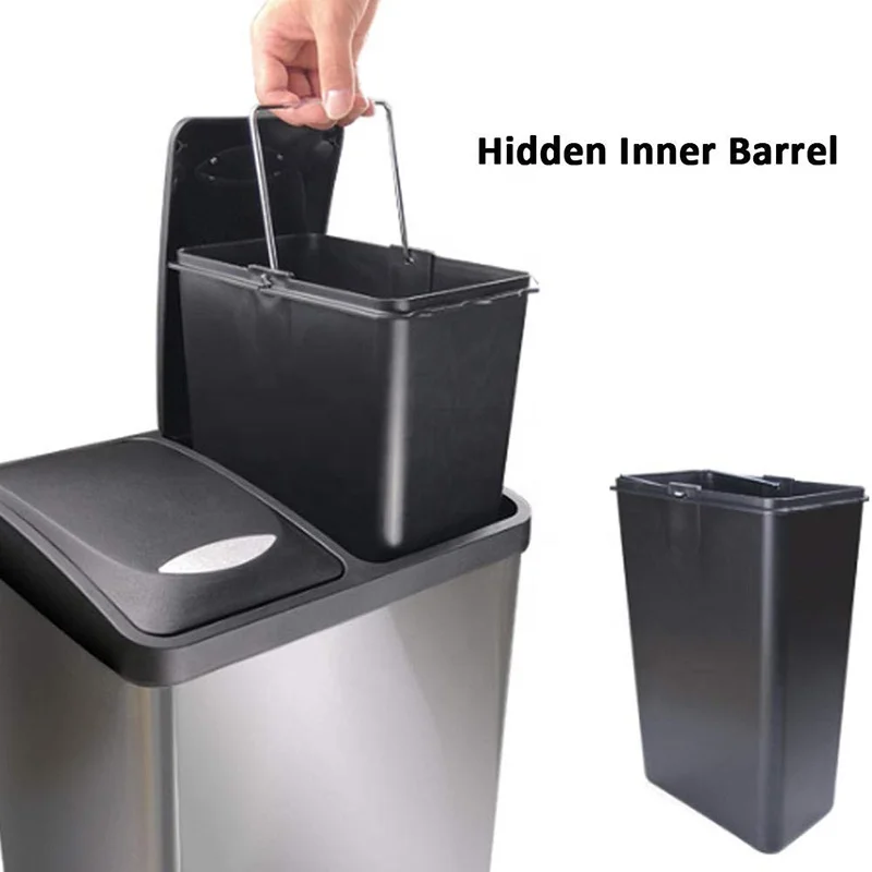 Indoor 3 Waste Classification Great Price Split Garbage and Recycle Bin Combo High Quality Recycling 3 Compartments All-season