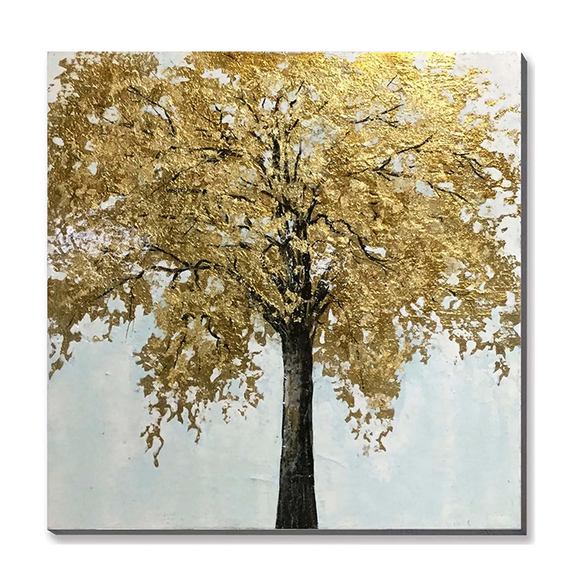 Handmade Gold Framed Gold color Modern Decoration Wall Art on canvas