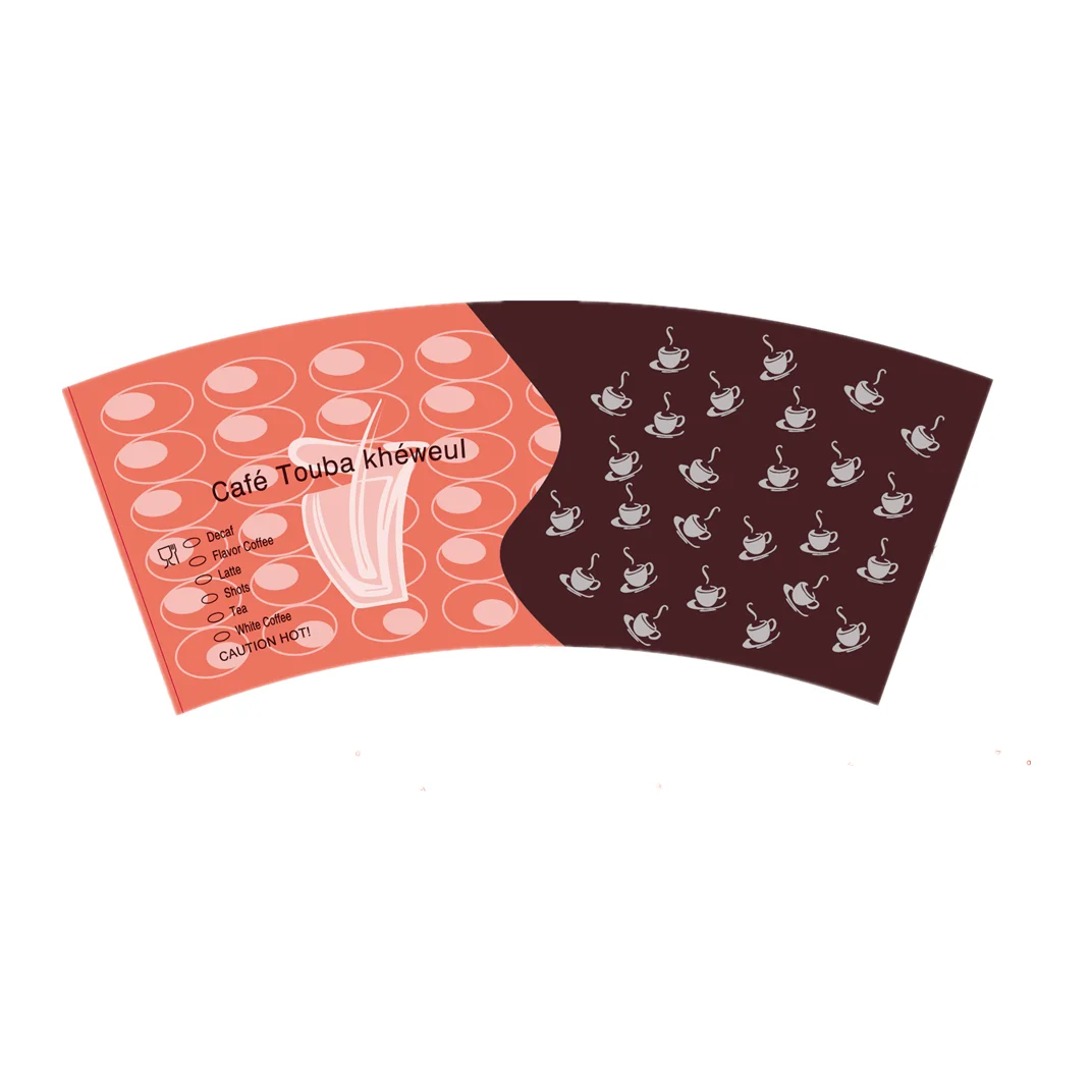 High bulk and good price die cut and print for paper cup fan for sale