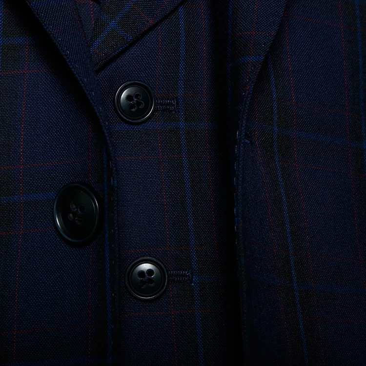 Mens suit 3 piece special check fabric formal suits blazer vest pant jacket clothing tailored made to measure