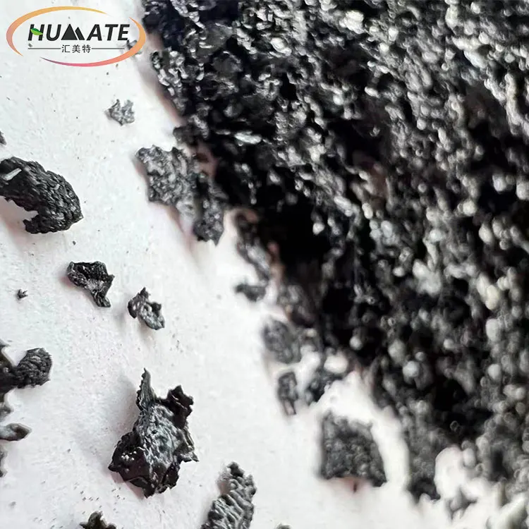 Ningxia Humate foliar flower and fruit spray fertilizer humic acid China trade potassium humate shiny flakes