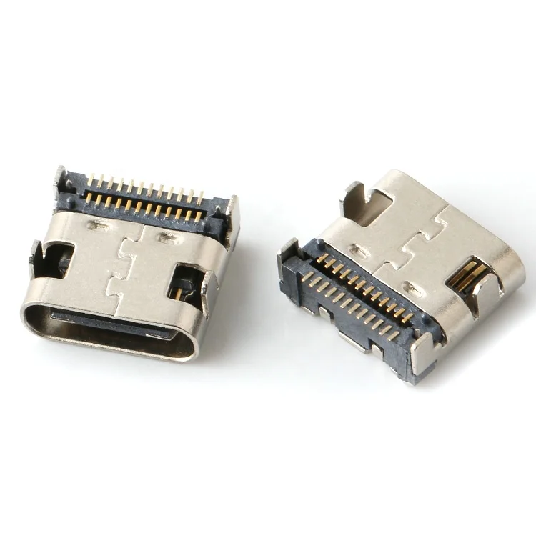 usb c connector female 24pins c-type connector smt double-row type c port type c connector
