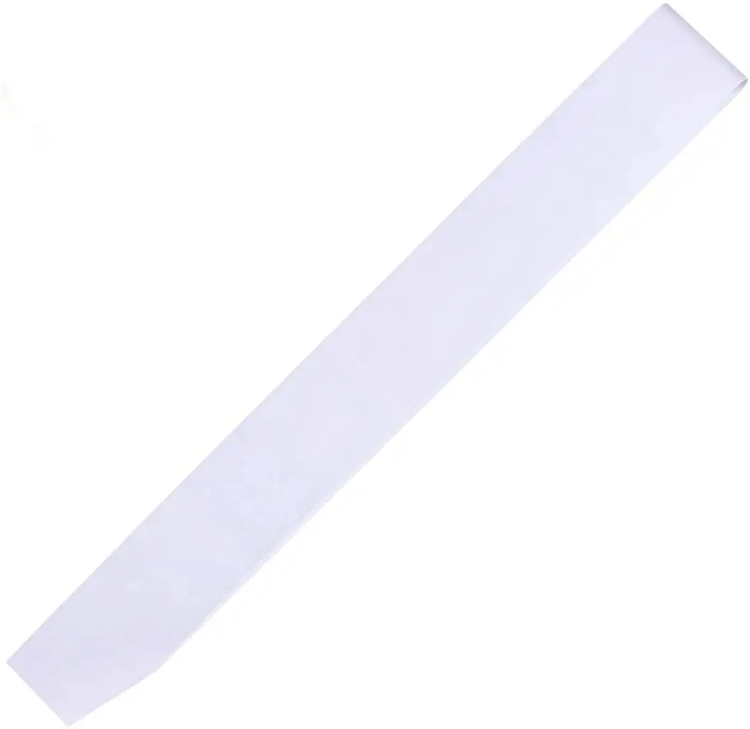 LEMON White Blank Satin Sash Party Accessory for Party Wedding Decorations and DIY - Design Your Own Sash