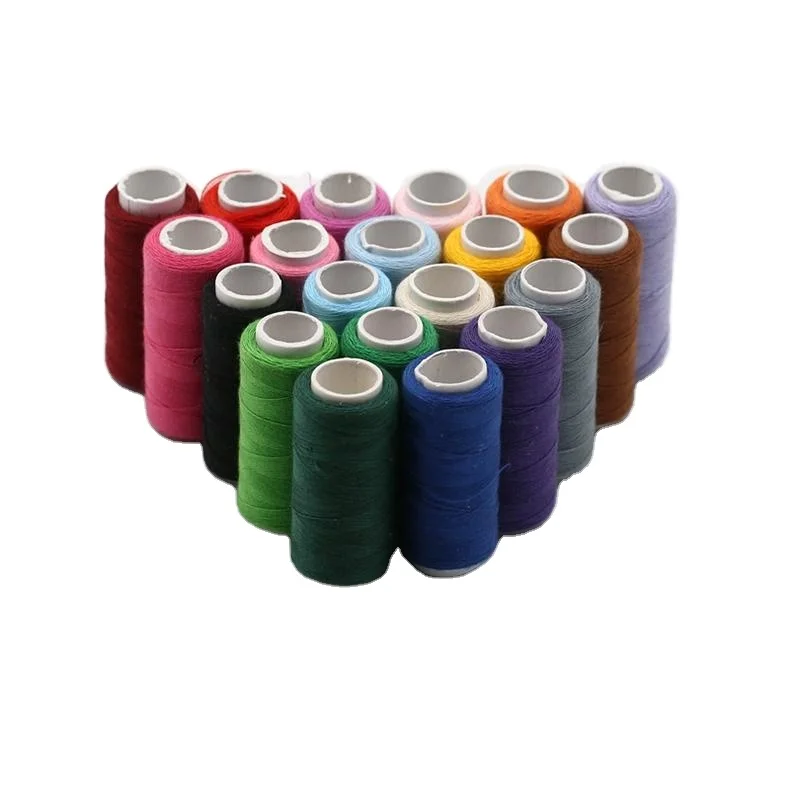 Colorful Wholesale high quality 40/2 100% polyester Small Cone Sewing thread  for  Hand Sewing low moq