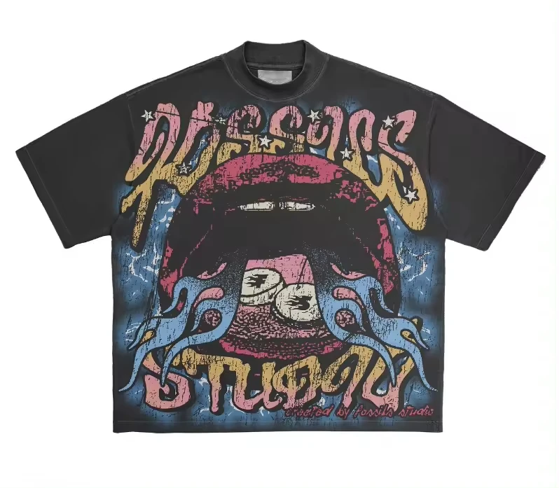 Custom Wholesale Acid Wash Dtg Printer T-shirt Printing Machine High Quality Cotton T-shirts