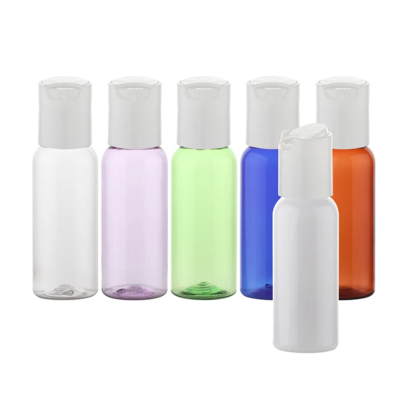 Colorful 10 ml 15 ml 20 ml 30 ml 40 ml 50 ml plastic pet squeeze lotion bottle with flip top cap