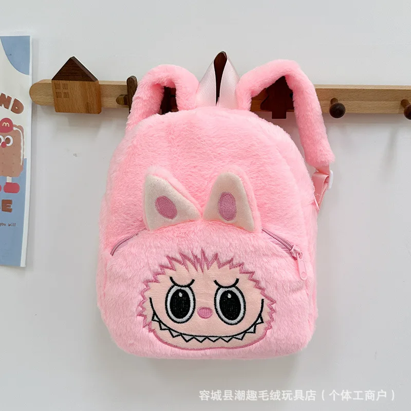 Популярный плюшевый рюкзак Labubu Kawaii Аниме монстр мультяшный мягкий Большой Вместительный студенческий подарок детский школьный