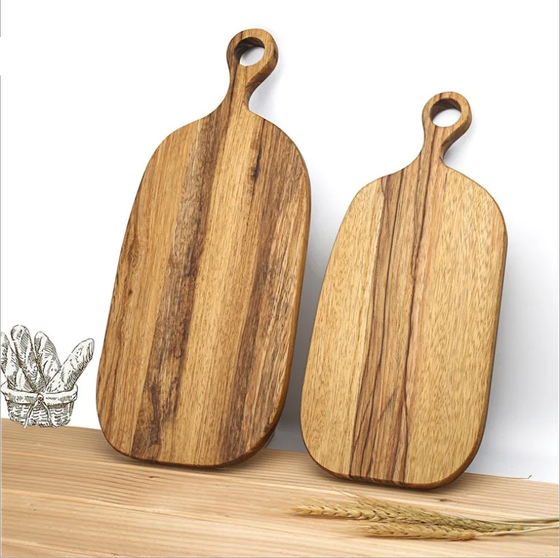 
 Высокое качество по индивидуальному заказу деревянная посуда для резки доска для пиццы с ручкой  