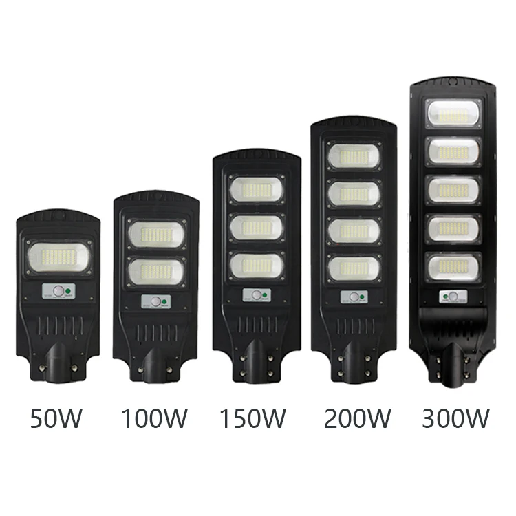 integrated 150w led solar street light all in one road lamp with sensor 100w