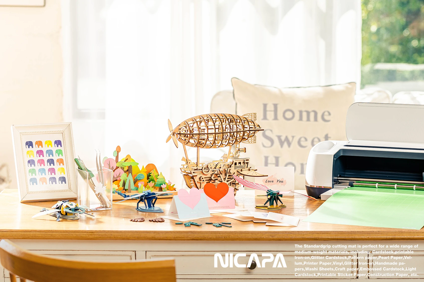 
Nicapa 12x24 inch Standard Grip Replacement Cut Mats Cutting Mat for Cricut Explore One/Air/Air 2/Maker 