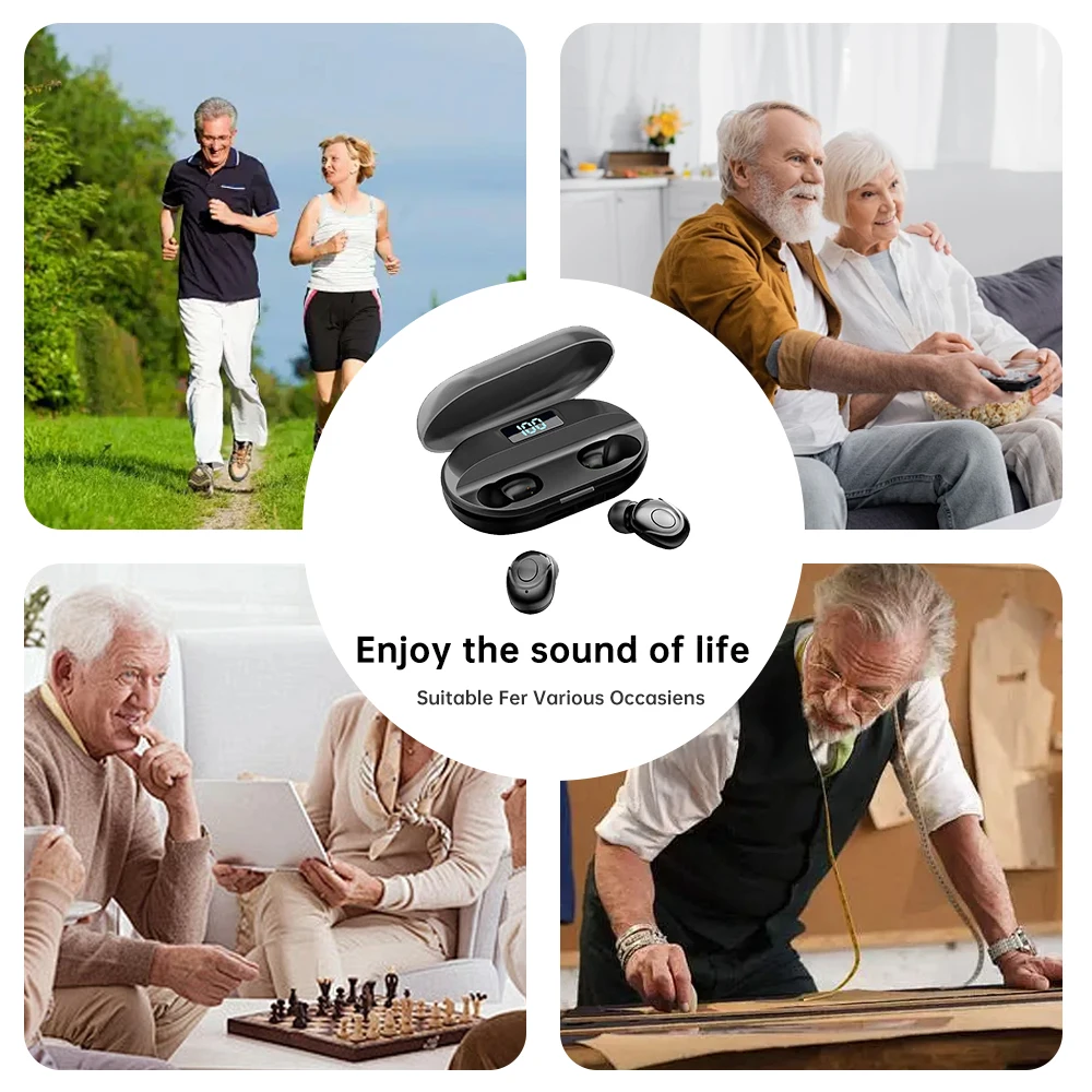 2024 Battery Pack  Hearing aid manufacturer Hearing Loss Wireless Invisible ITE Mini Rechargeable Smart Hearing Aids in Ears