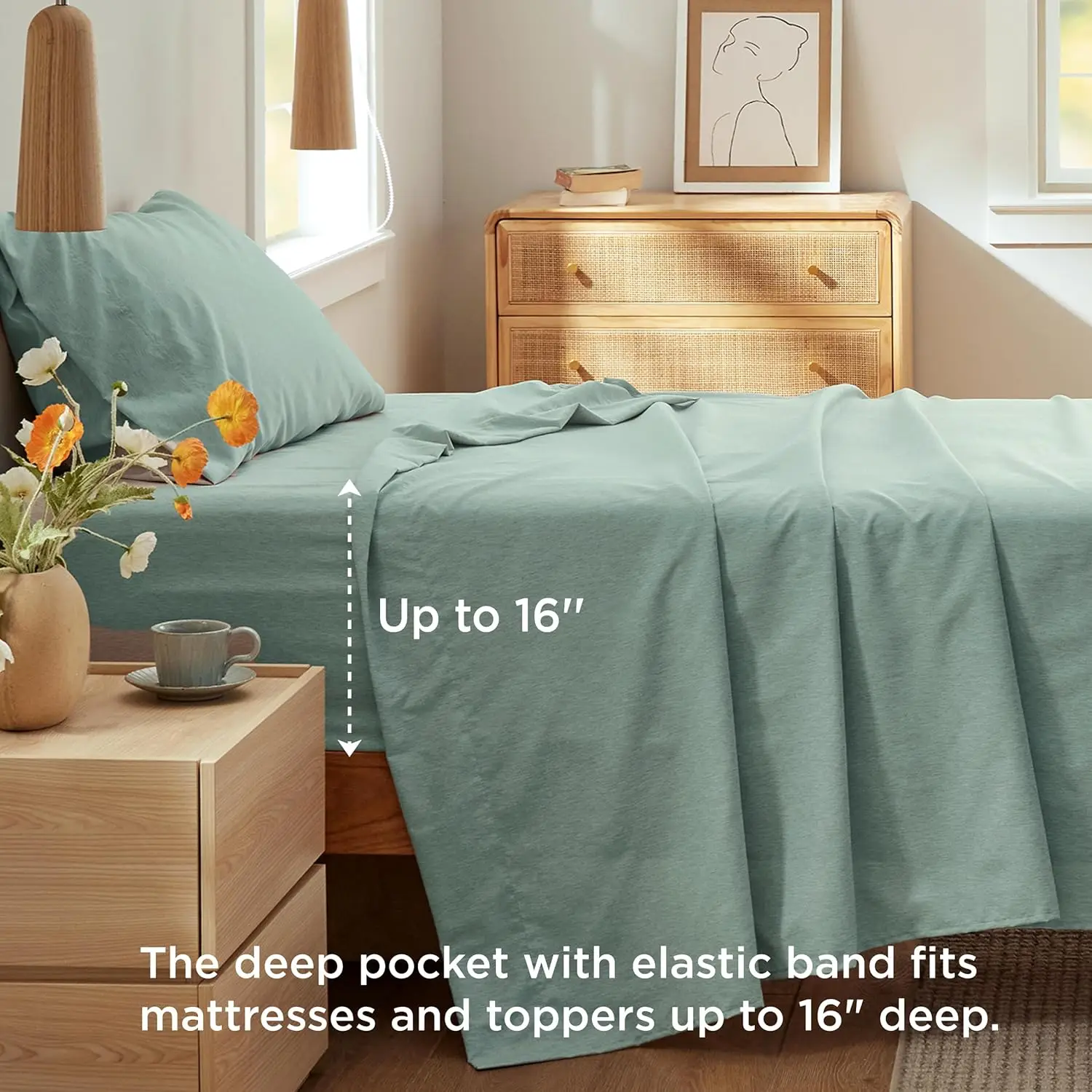 Luxury Cationic Dyed Bed Sheets Bedding Sheet Set and Pillowcases Breathable Sheet Set with Deep Pocket