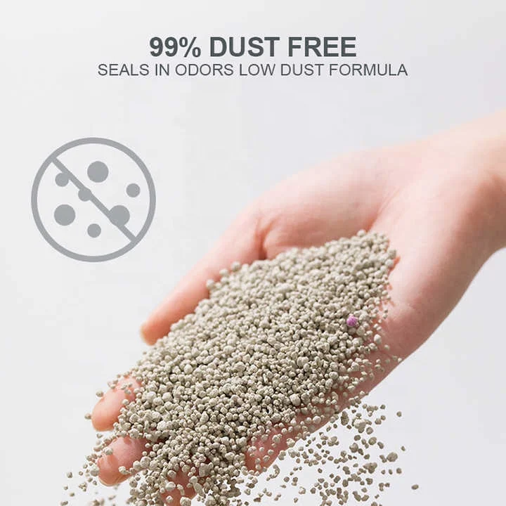 Best-Selling cat sand OEM pet product dust free super clumping bentonite cat litter