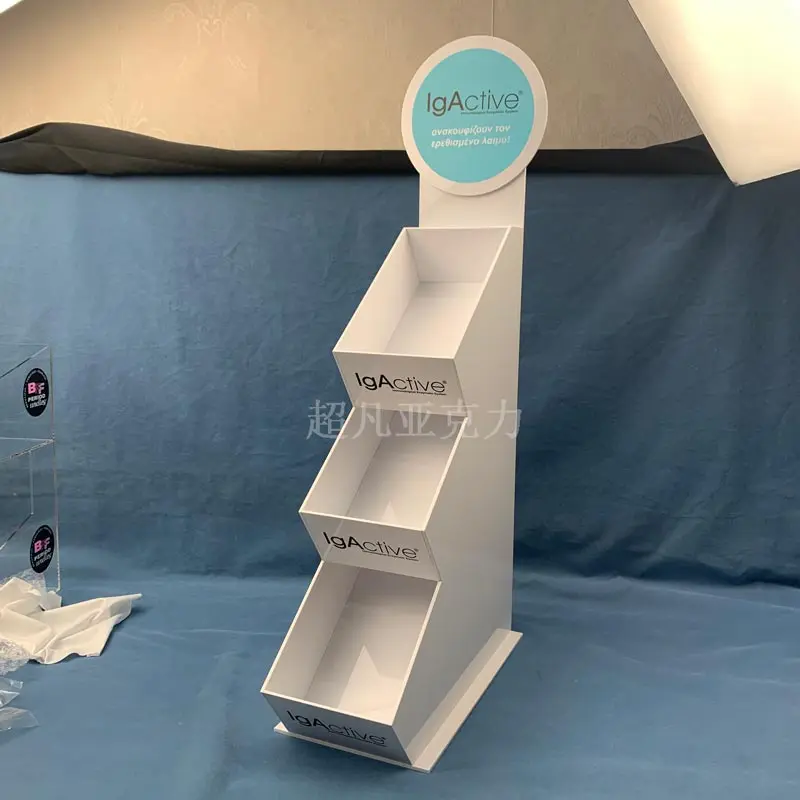 Custom Plexiglass Tablets Stand Medicine Rack Drug Holder 3 Tier Acrylic Display Stand For Pharmacy
