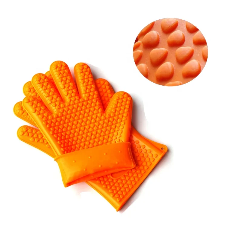 silicone grill glove Use as BBQ Meat Turner or Oven Mitts Insulation and anti-scald food silicone oven gloves