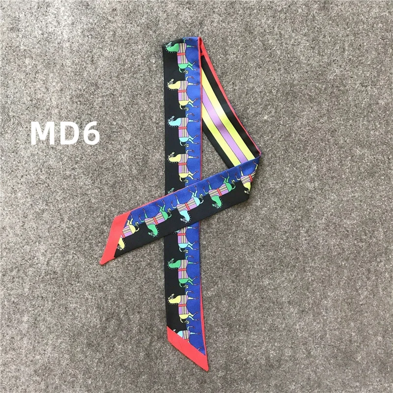 Новый дизайн модный женский шелковый шарф с принтом лошади для украшения сумки